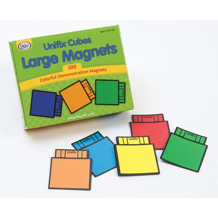 One Day Deal Didax Unifix Large Magnets, Assorted Color, Set of 100